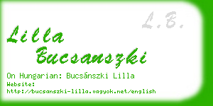 lilla bucsanszki business card